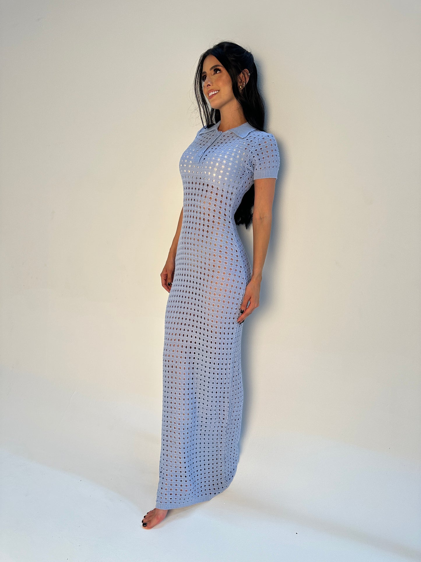 Vestido Tejido Red Largo